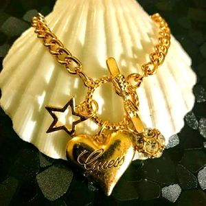 💌Gold Guess?Charm Bracelet💌